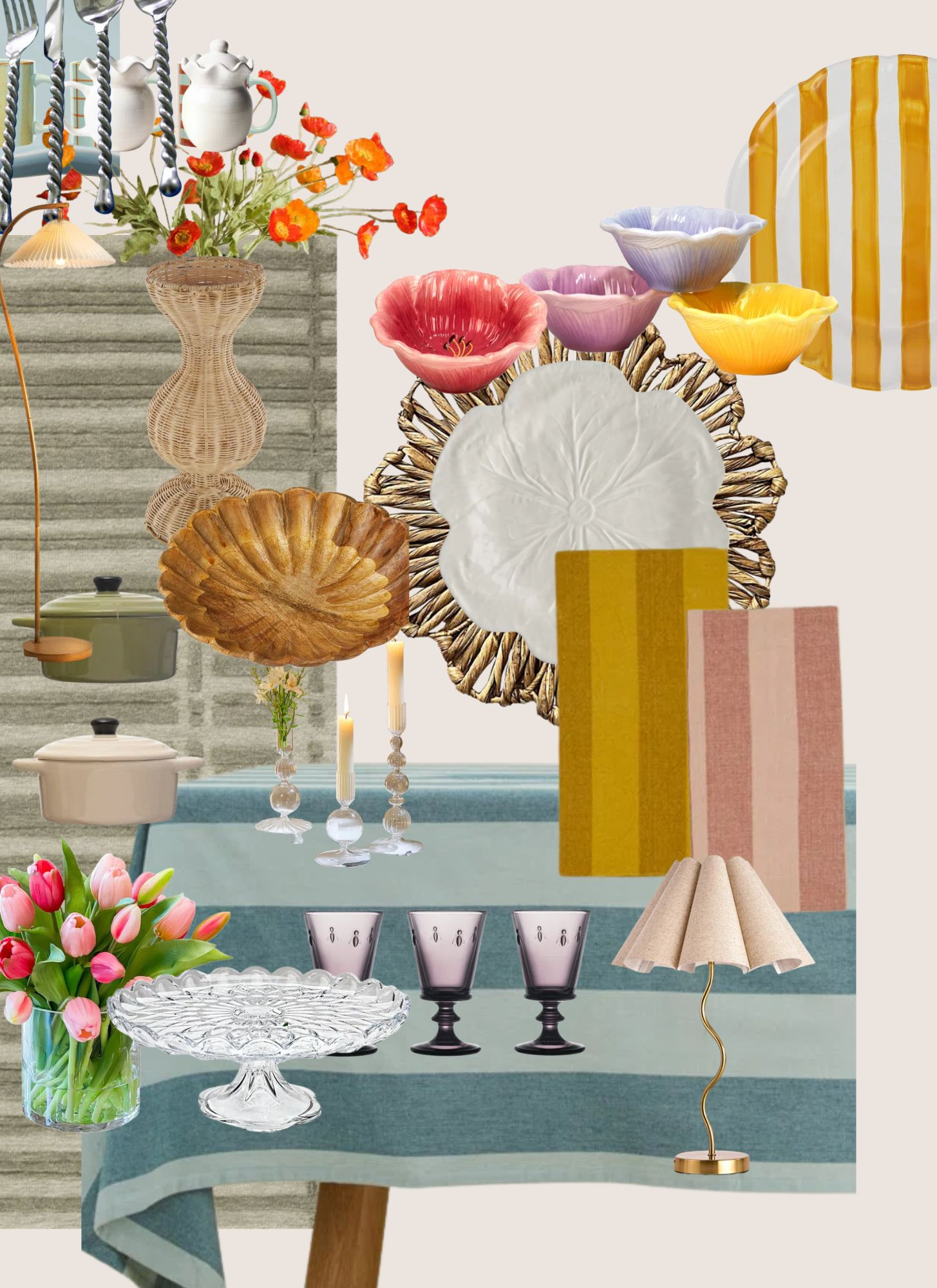 The dreamiest colorful tablescape! 

 #LTKHome #LTKSaleAlert #LTKFindsUnder100