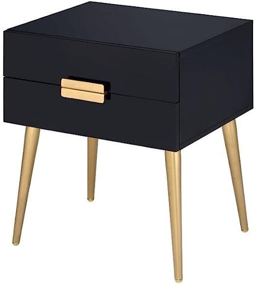 ACME Furniture Denvor End Table, Black/Gold | Amazon (US)
