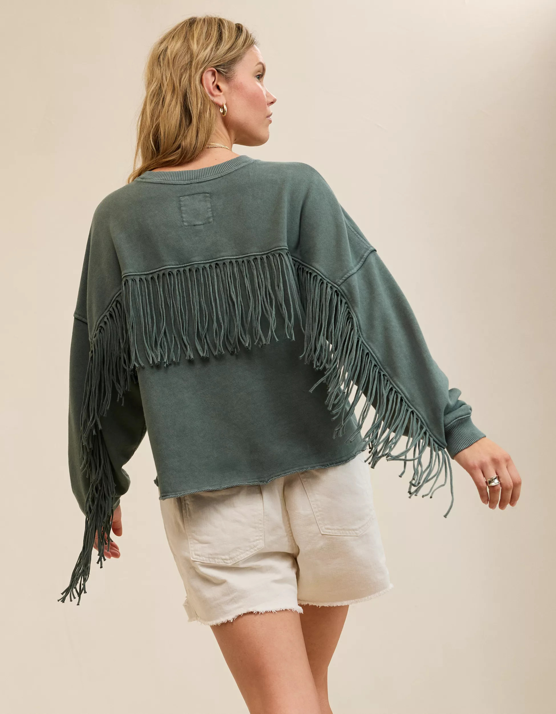Aerie Festival Fringe Crew Sweatshirt | Aerie
