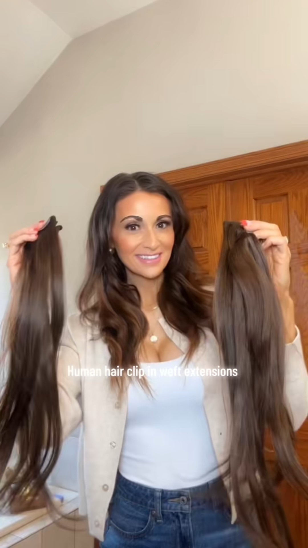 Obsessed w/ how easy these are to clip in!! Instant volume & a little length- these are the 20in. Literally feel, I wear daily 🤩

#LTKOver40 #LTKBeauty #LTKselfcare