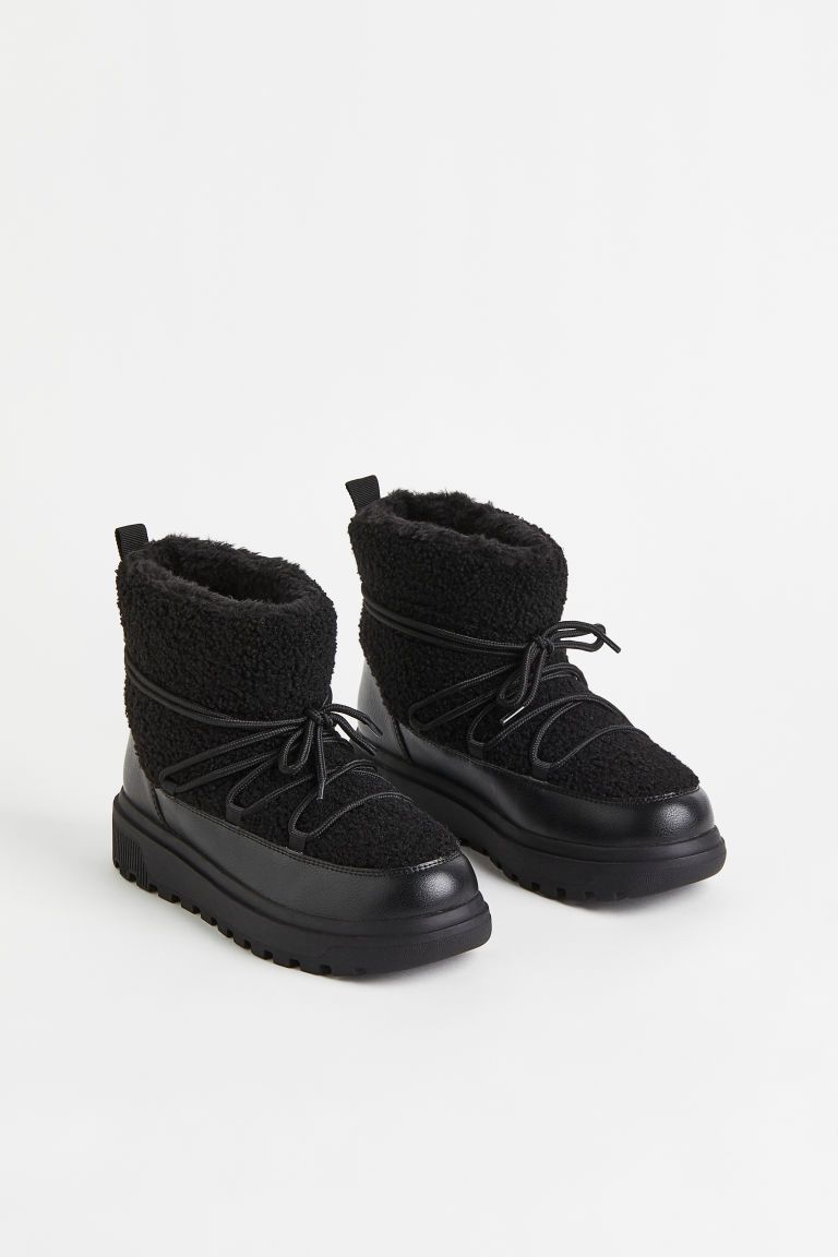 H & M - Warm-lined Padded Boots - Black | H&M (US)