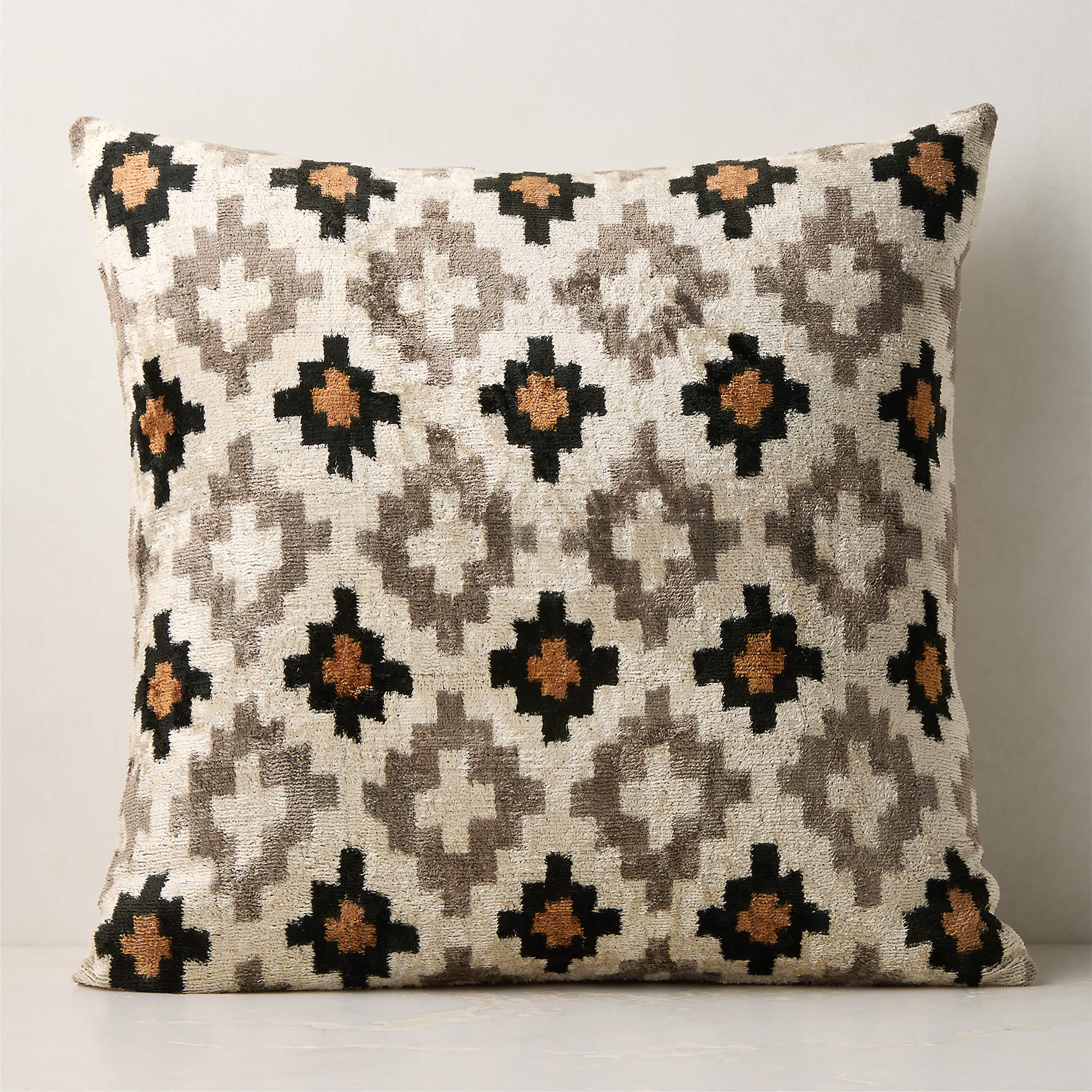 Mila Turkish Silk Throw Pillow Cover 23"x23" | CB2 | CB2