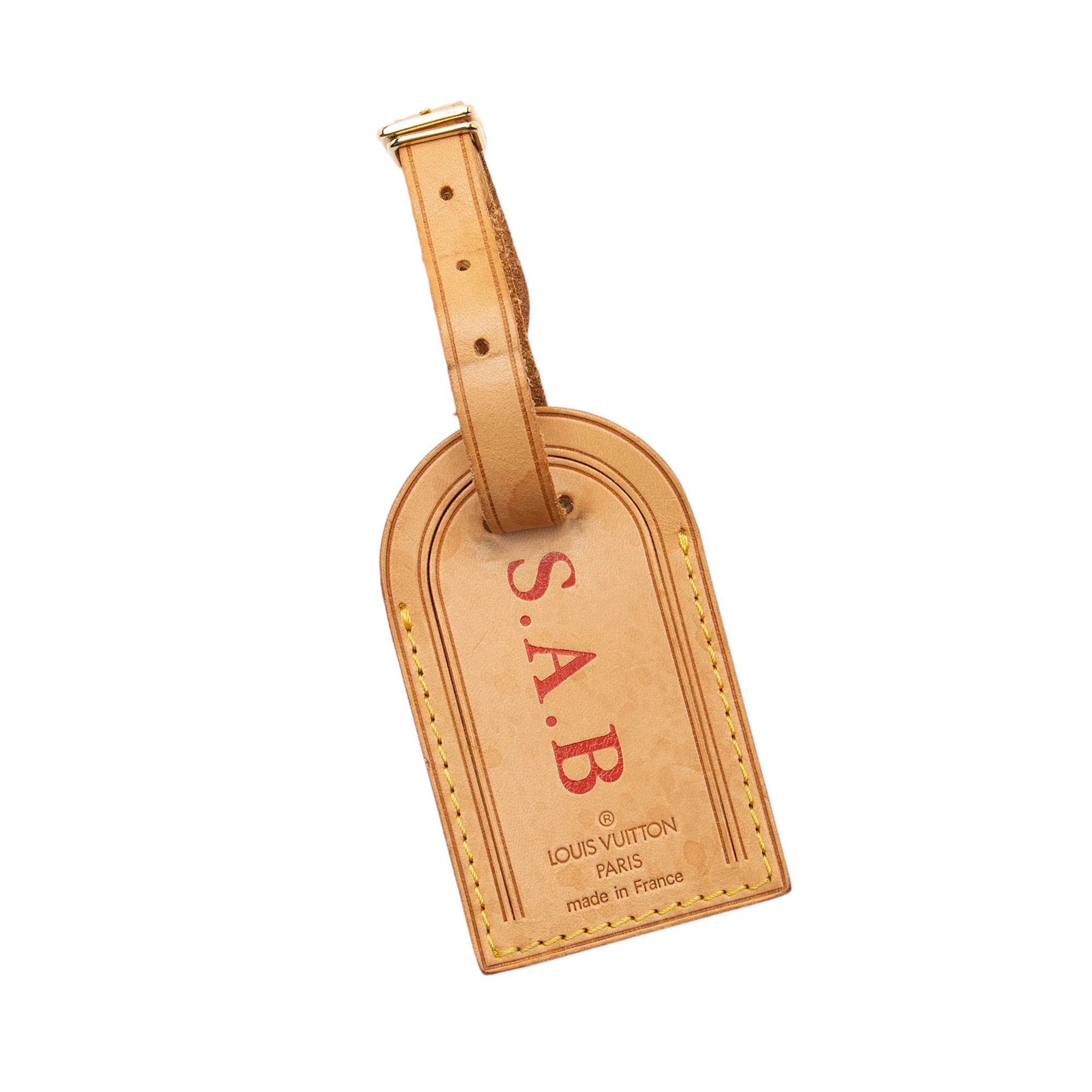 Louis Vuitton Leather Luggage Tag | Shop Simon