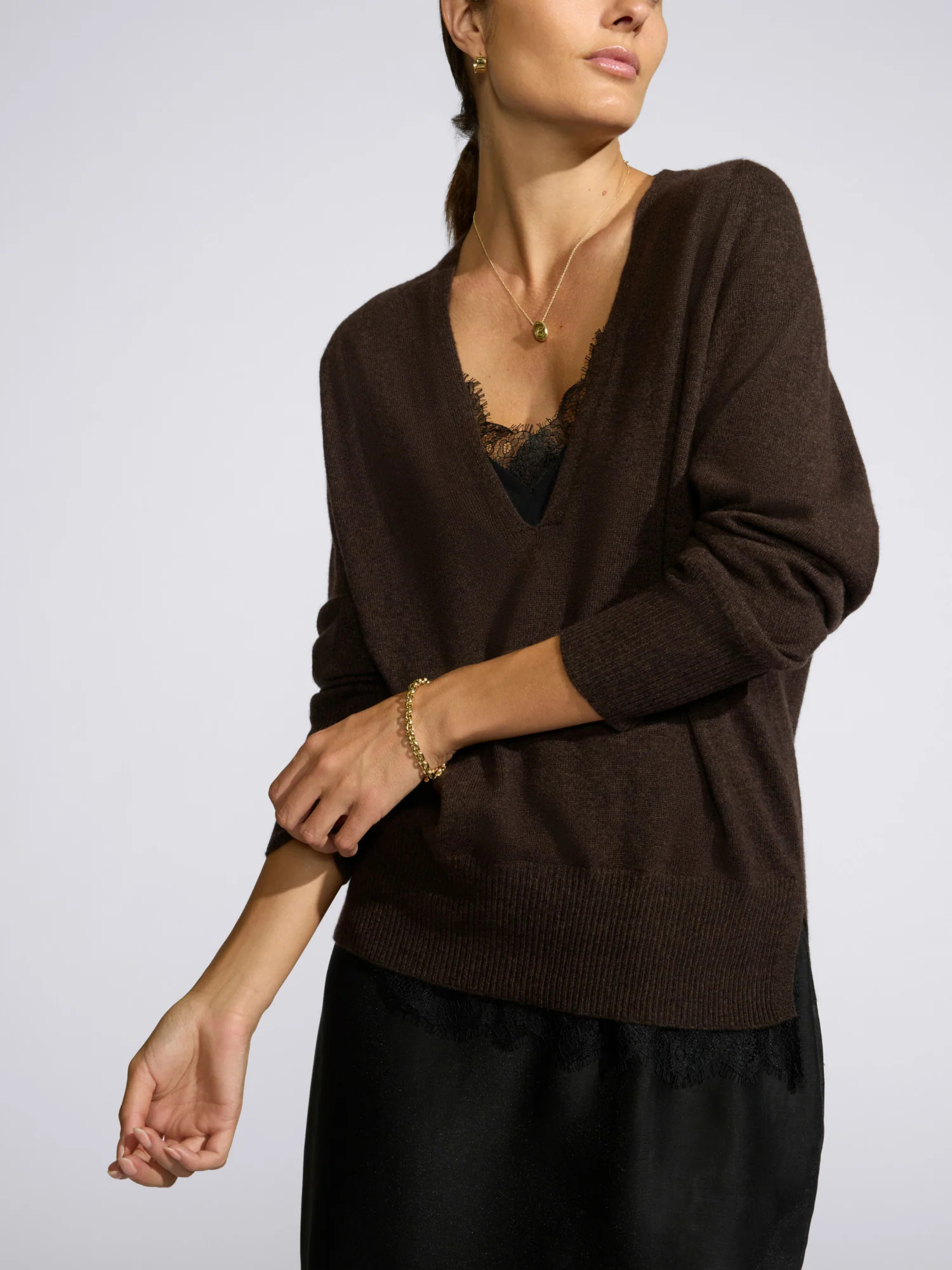 The Lace Vee Looker Pullover | Brochu Walker