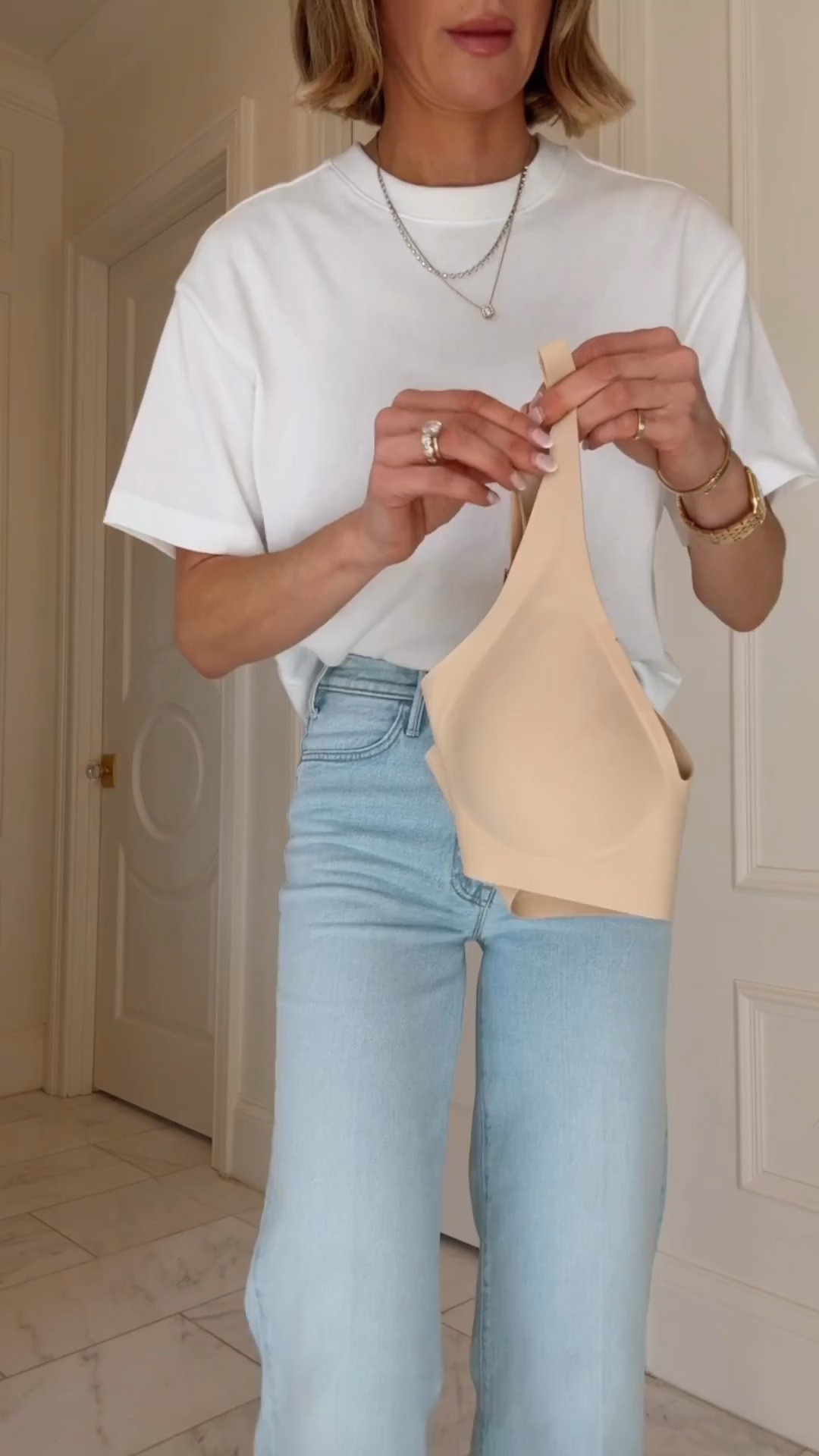 A great deep v amazon bra! Lots of color options - fits tts 