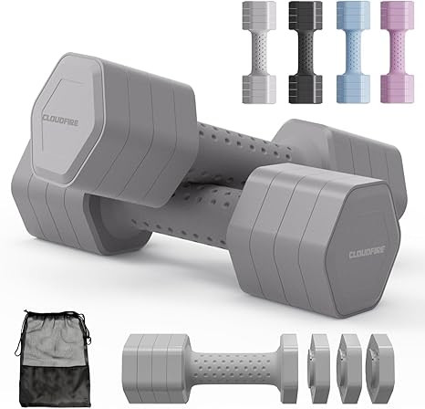 Adjustable Dumbbell Set of 2, 4 in 1 Free Weights Dumbbells Set, Hand Weights for Women at Home, ... | Amazon (US)