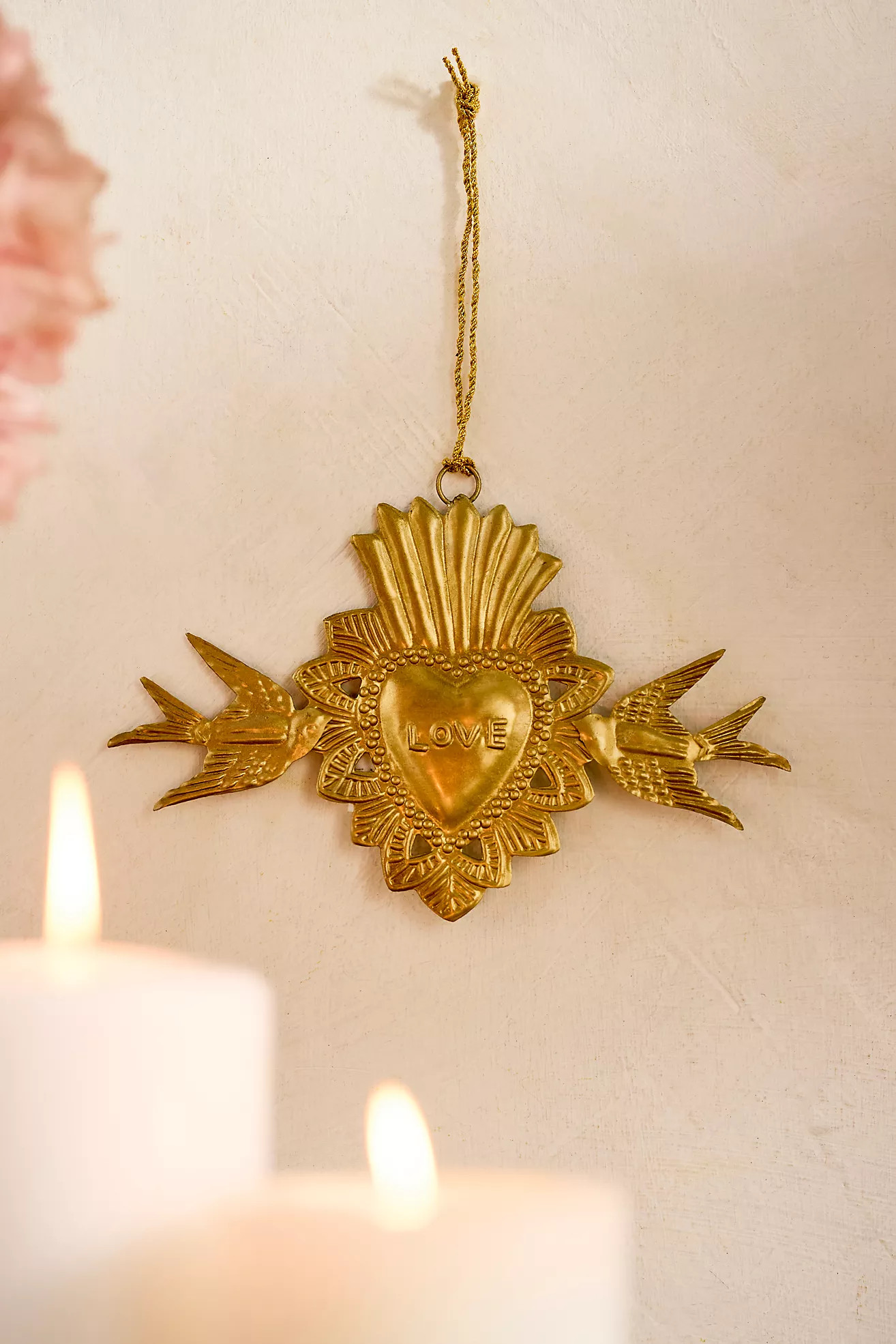 Burnished Heart Medallion, Lovebirds | Anthropologie (US)