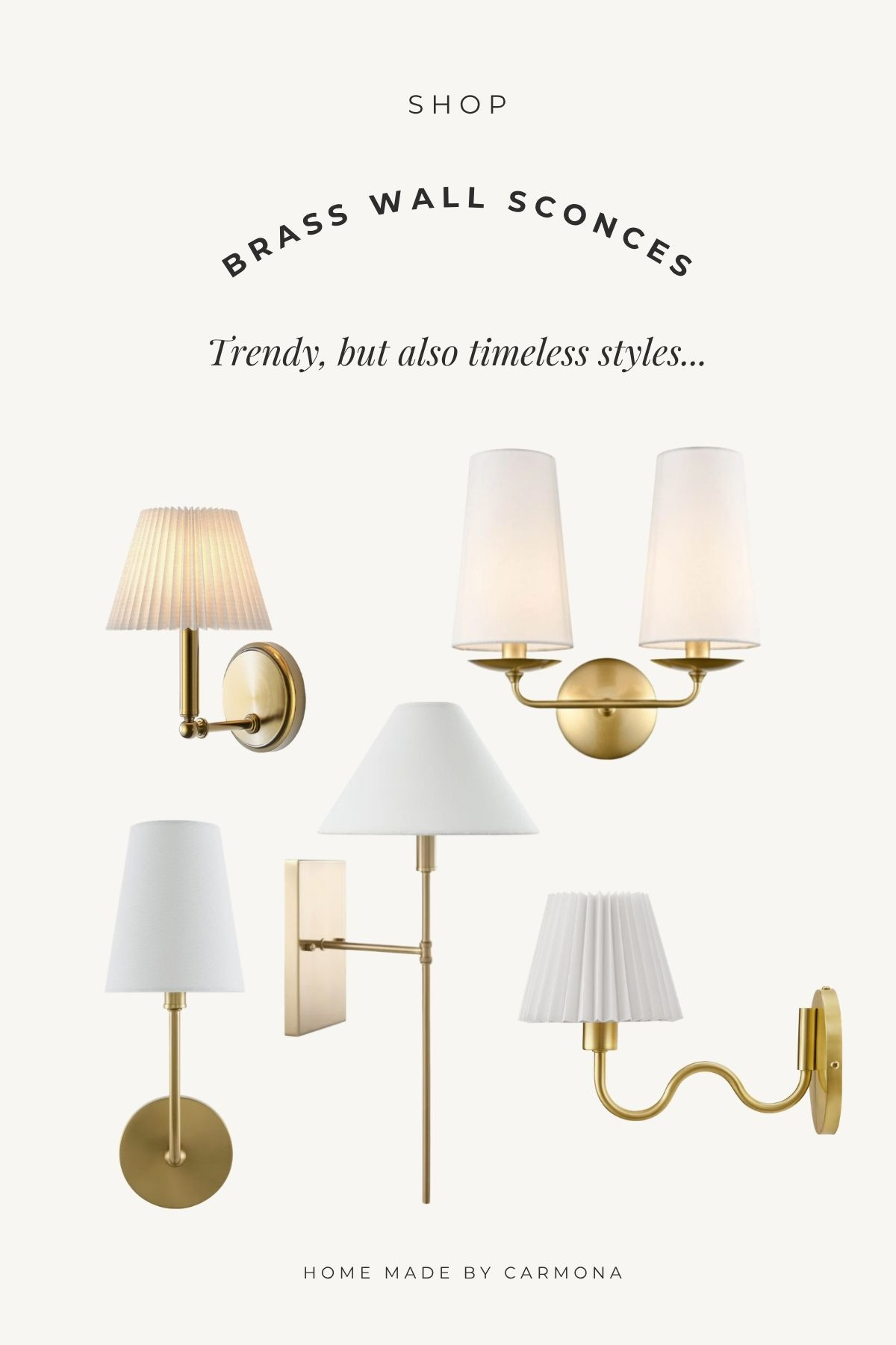Incredibly charming brass sconces | The perfect light fixture type to fill an empty corner and add a little ambiance!  

 #LTKHome