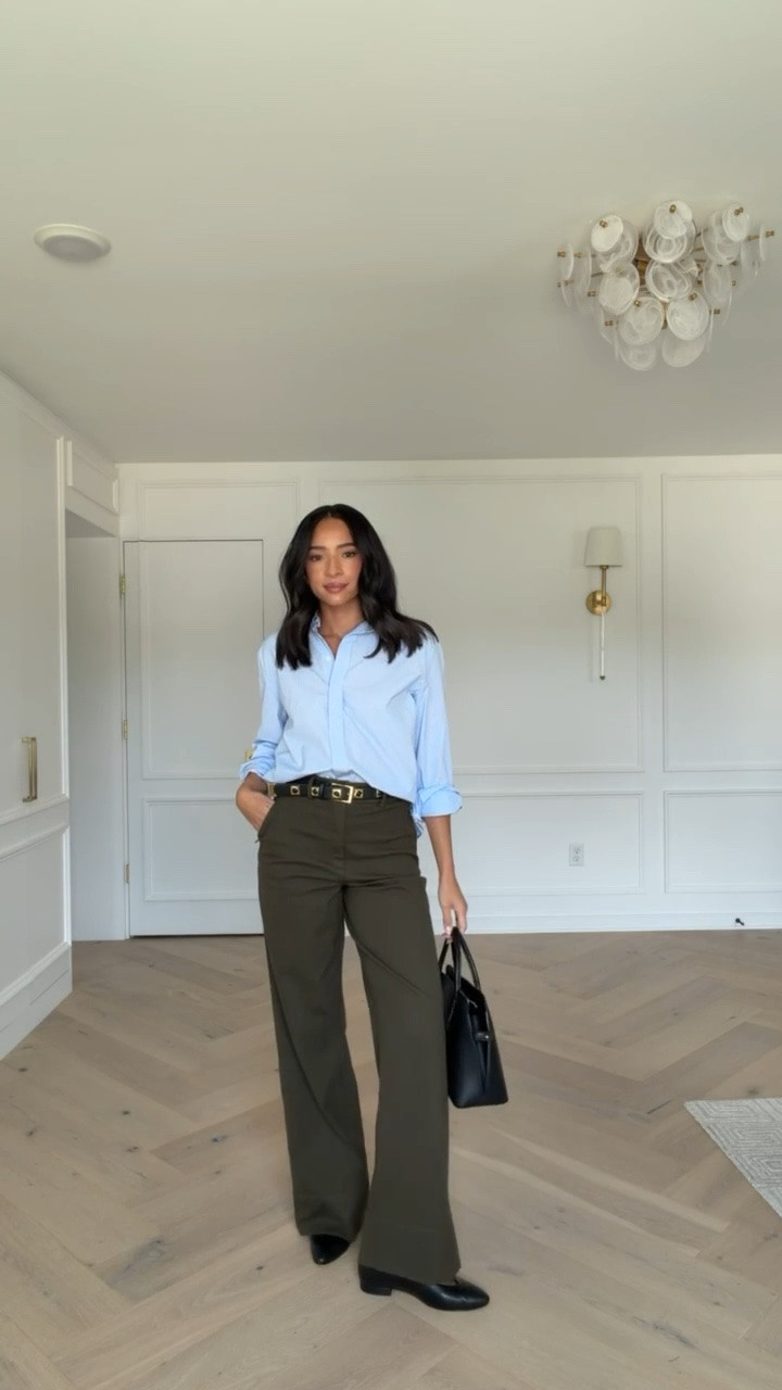 Use code NENAXSPANX to save 15% off your first order! The color of these pants is so perfect for transitioning into fall! Wearing size S blue button down and size S Tall wide leg pants 

casual chic outfit, work from home outfit, errands outfit, work outfit, office outfit, workwear, back to school outfit, teacher outfits, business casual workwear

#LTKSeasonal #LTKWorkwear