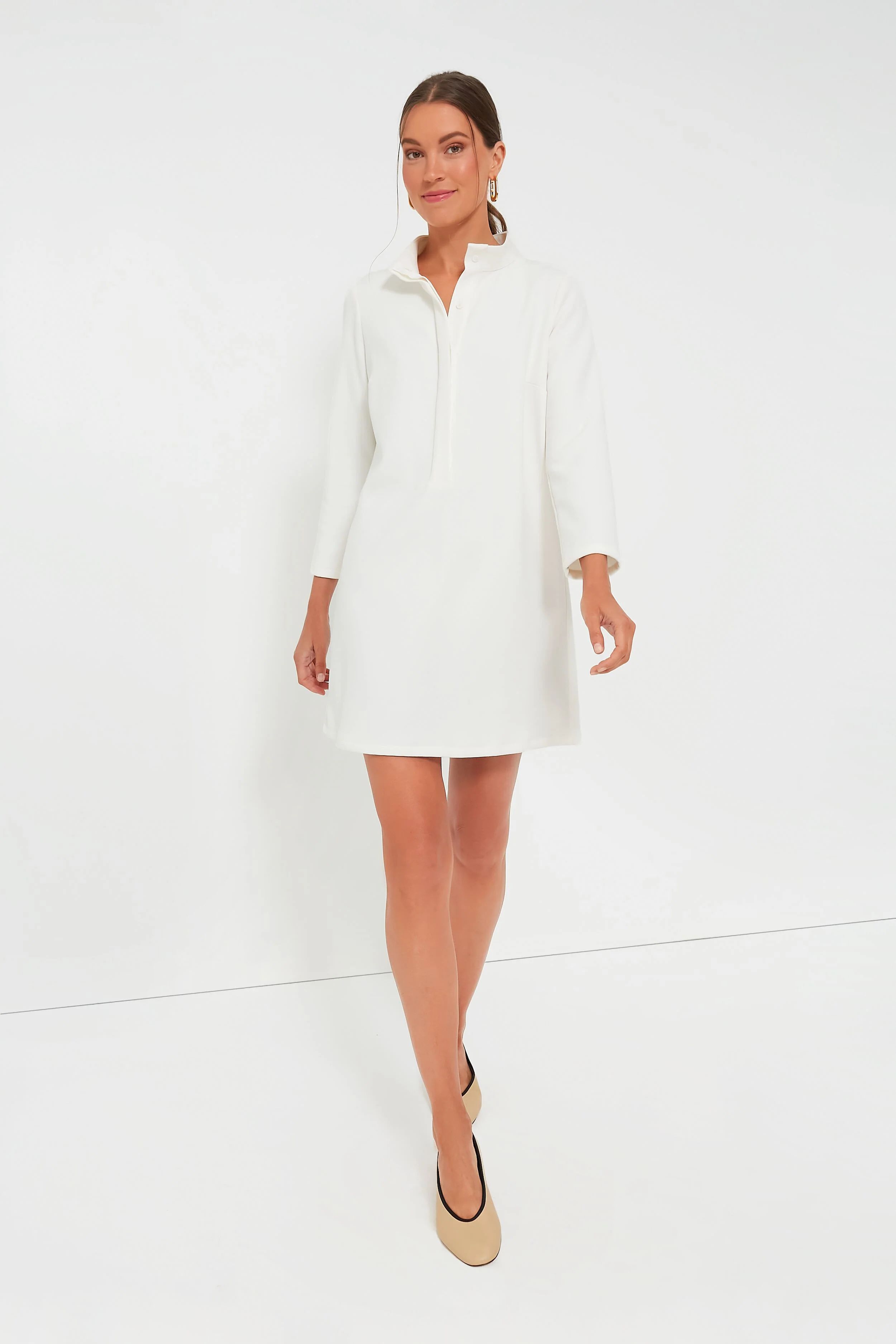 White Stretch Crepe Avery Dress | Tuckernuck (US)