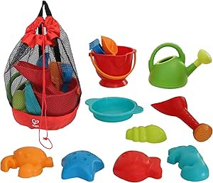 Hape Beach Toy Essential Set, Sand Toy Pack, Mesh Bag Included | Amazon (US)