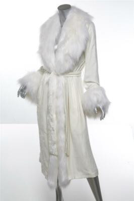 MAREI 1998 I AM FURLESS Powder Puff Faux Fur Long Jacket Robe Velvet Coat NEW 40  | eBay | eBay US