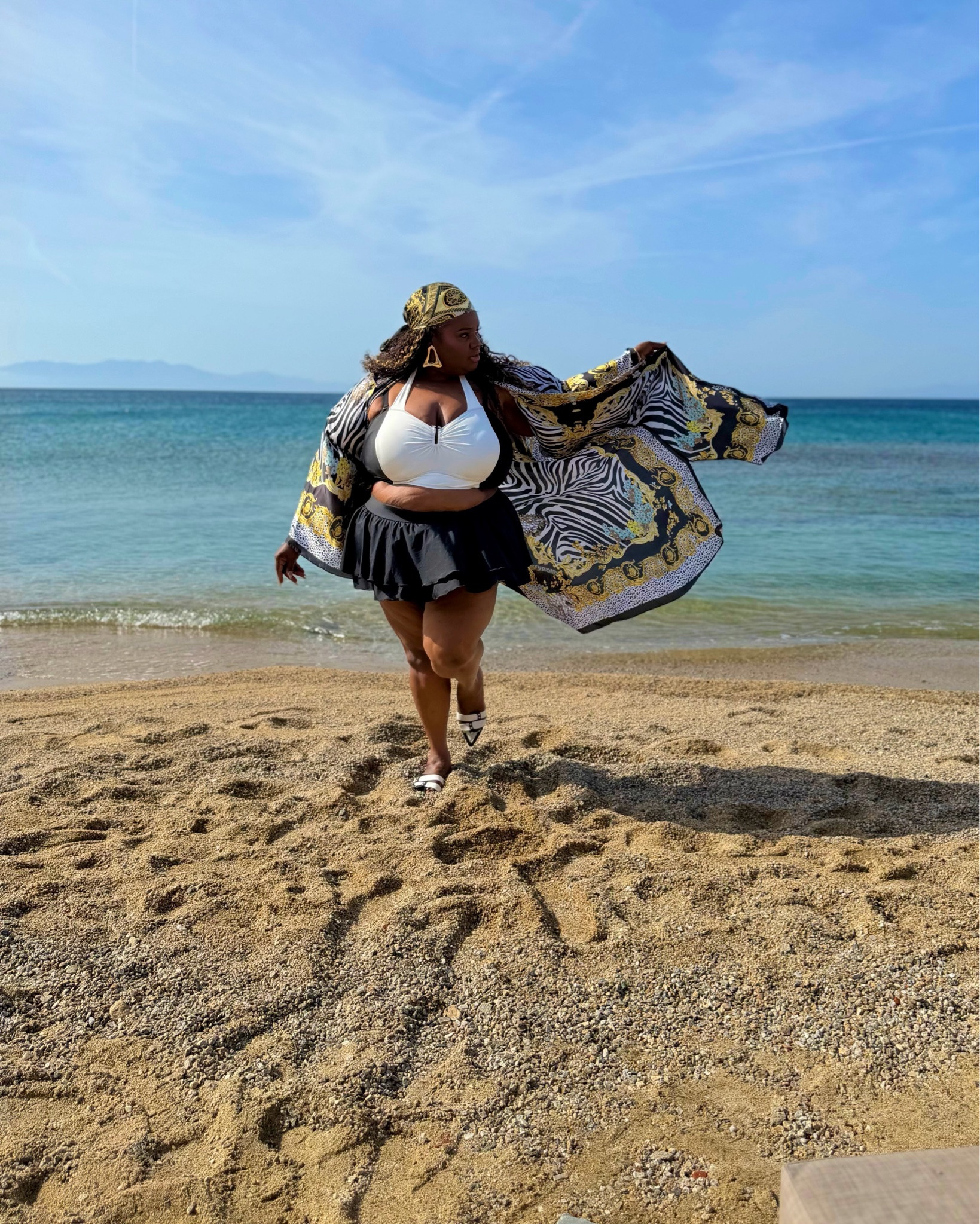 when you choose yourself everything around you will choose you too🫶🏾 🇬🇷

Swim top: @amazon 
Swim skirt: @bloomchic 
Coverup: @amazon 
Sandals: @shein
Vibe: @danielle_nekole 

#PlusSwimSuits #PlusFashion #PlusSizeOutfits #vacationoutfitideas