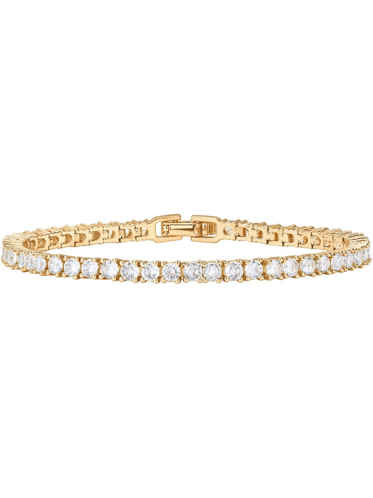 1 Pc Gold Bracelet For Women Cubic Zirconia Classic Tennis Bracelet | SHEIN