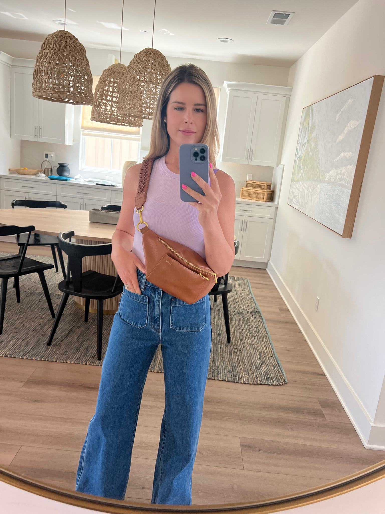 Just a mom with her Fawny Pack 💜

Baseball game outfit ⚾️
Leather Fawn hip pack
Jeans and bodysuit #LTKunder100 

#LTKitbag #LTKhome