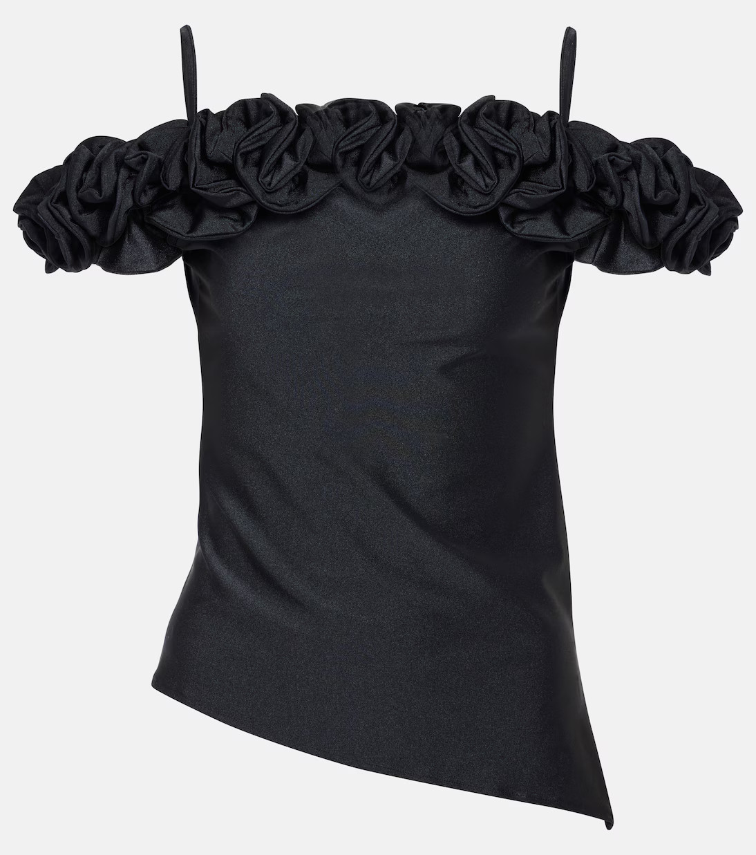 Ruffled off-shoulder cotton-blend top | Mytheresa (US/CA)