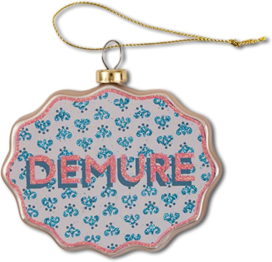 Furbish Scallop Glass Ornament - Cute & Funny Glass Christmas Tree Ornament - Glittery Eclectic H... | Amazon (US)