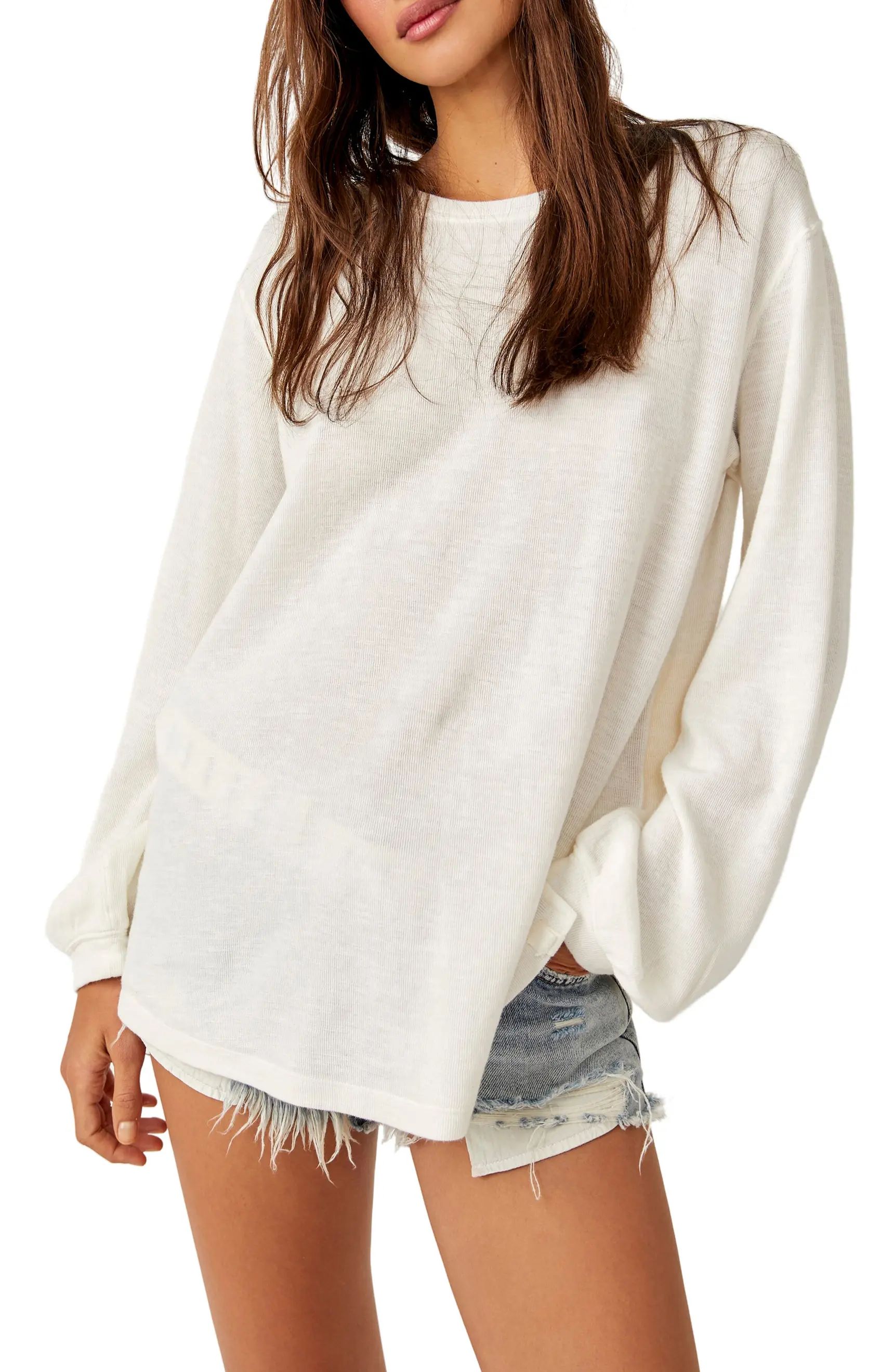 Soul Song Long Sleeve Cotton Blend Top | Nordstrom