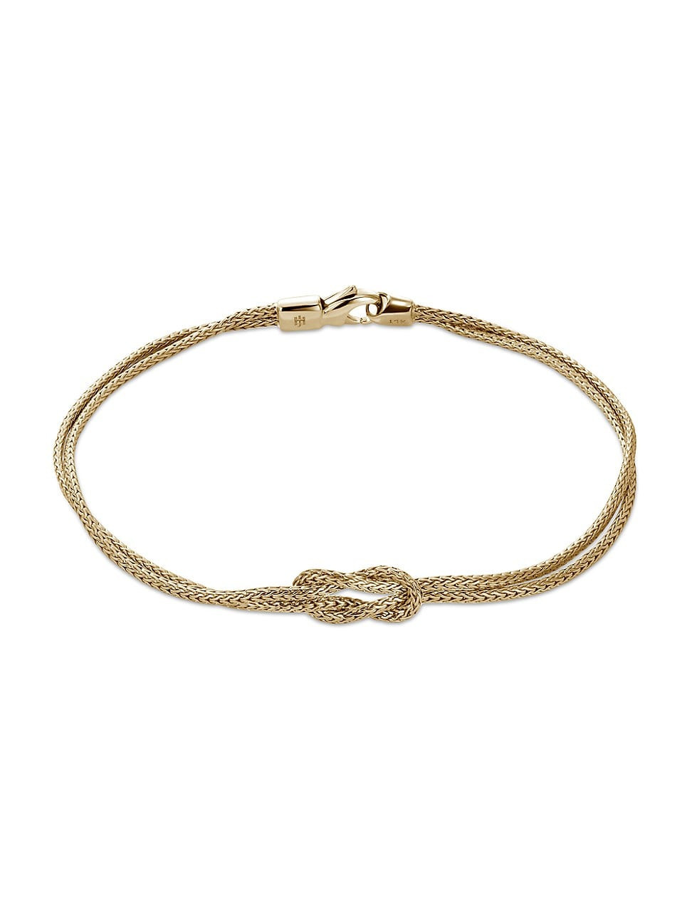 Women's Love Knot 14K Yellow Gold Double-Chain Bracelet - Gold - Size Small | Saks Fifth Avenue