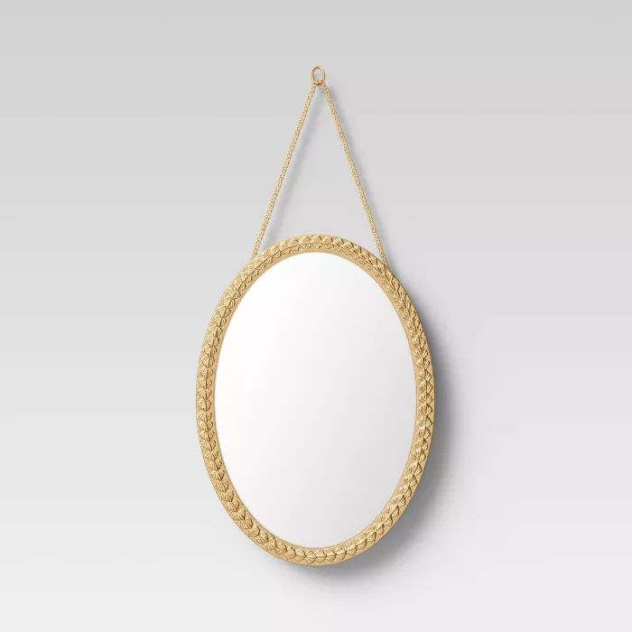 10" x 14" Oval Metal Novelty Mirror Brass - Opalhouse™ | Target