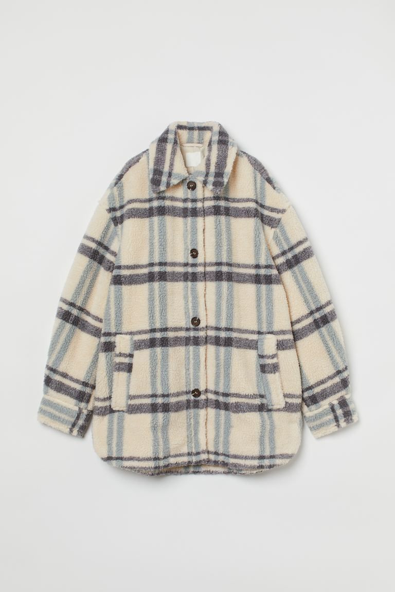 Faux shearling shirt jacket | H&M (UK, MY, IN, SG, PH, TW, HK)