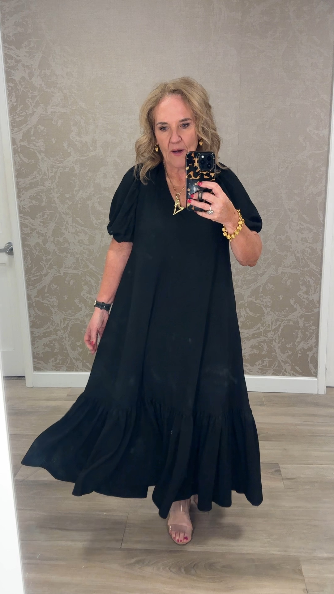 This dress is really fabulous. It’s a knit. An a-like with a wide ruffle. It ties in a bow in the back. Formal wedding guest with elevated accessories, or add a straw bag, and slides and it’s the perfect vacation dress  

#LTKWatchNow #LTKWedding #LTKFindsUnder100