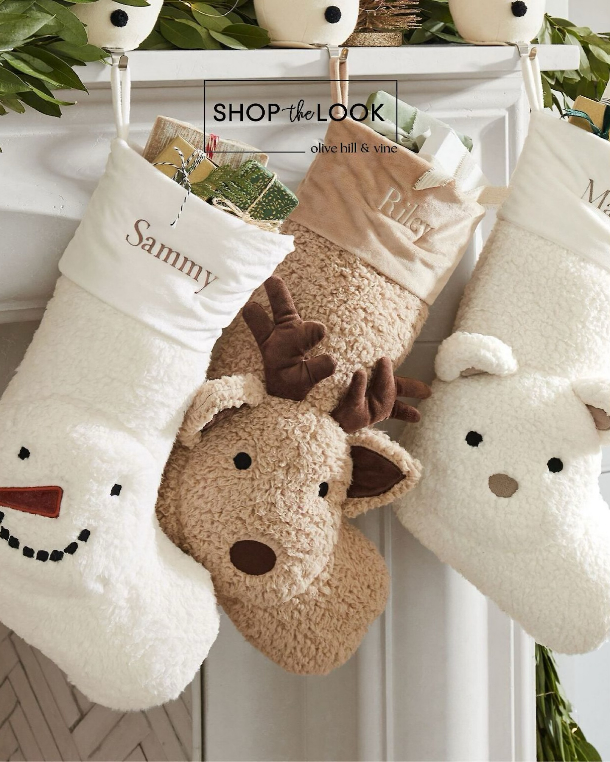 Delight in the magic of the holidays with adorable sherpa stockings, showcasing whimsical snowman, bear, and reindeer designs. Personalize each with names for a special touch, ensuring they’re uniquely theirs and spreading festive cheer. Complete the look with a charming snowman stocking holder for added flair! 

#LTKHome #LTKHoliday #LTKSeasonal