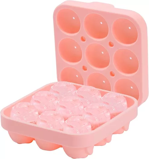 WIBIMEN Round Ice Cube Trays, Ice Ball Maker Mold for Freezer, Circle Ice  Cube Tray Making