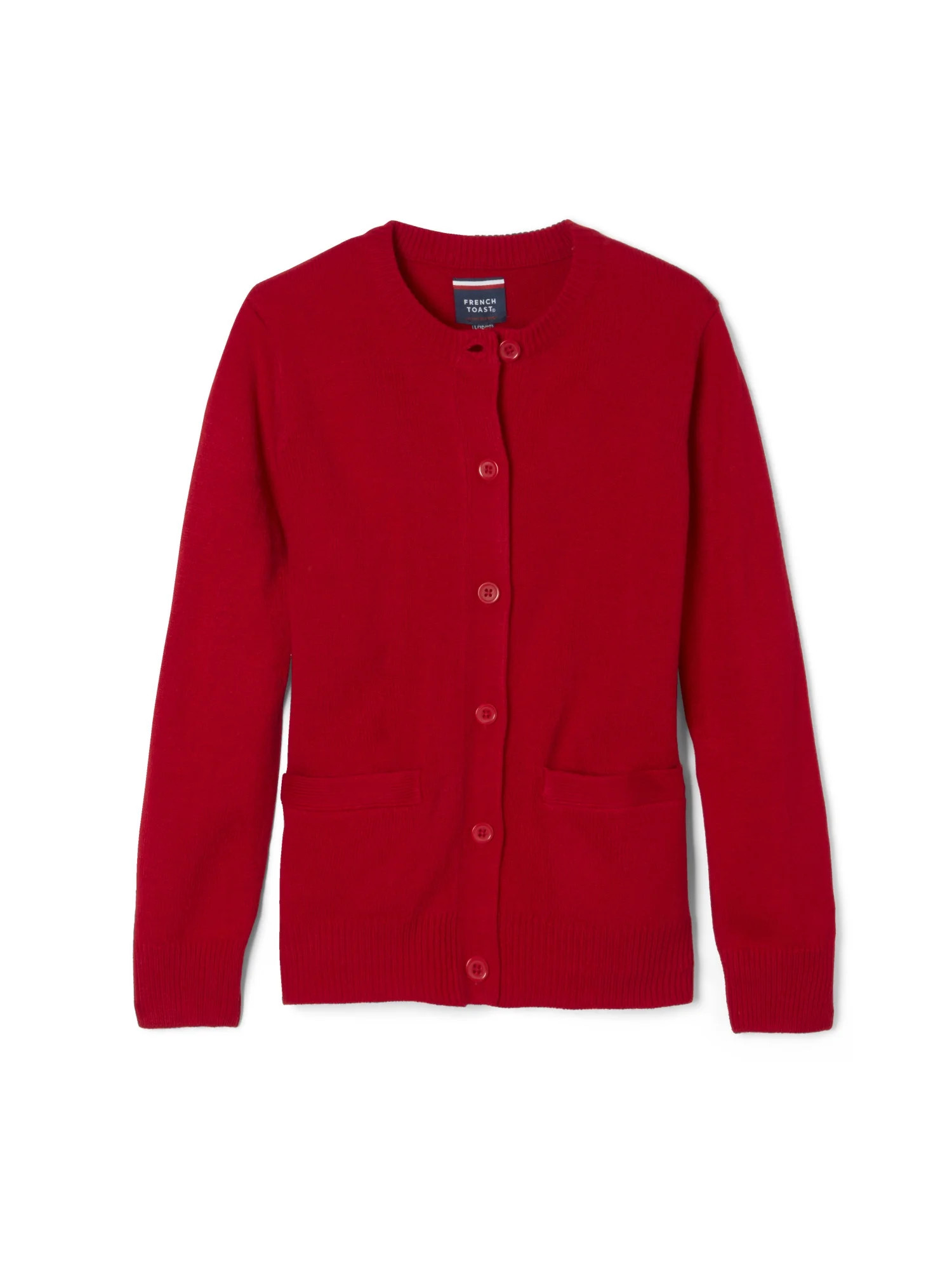 French Toast Girls School Uniform Anti-Pill Crewneck Cardigan Sweater, Sizes 4-20 - Walmart.com | Walmart (US)