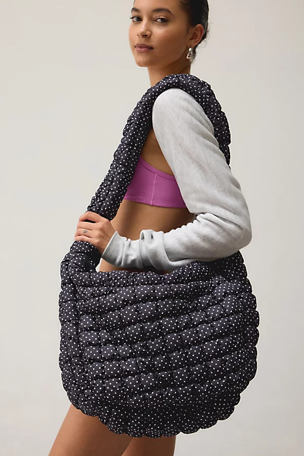Out From Under Caitlin Quilted Crossbody Bag in Black/White, Women's at Urban Outfitters | Urban Outfitters (US and RoW)