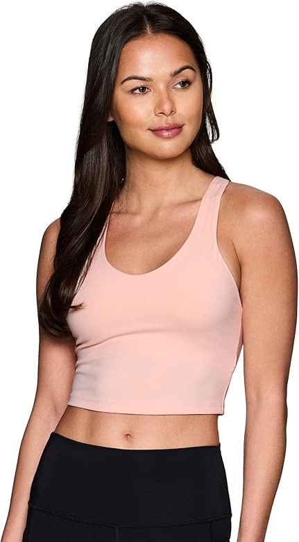 RBX Active Women's Bra Top, Athletic Yoga Crop Tank Top with Built in Shelf Bra | Amazon (US)