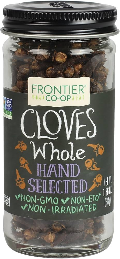 Frontier Whole Cloves, 1.36-Ounce Jar, Hand-Selected, Intensely Aromatic & Richly Flavored, Non G... | Amazon (US)