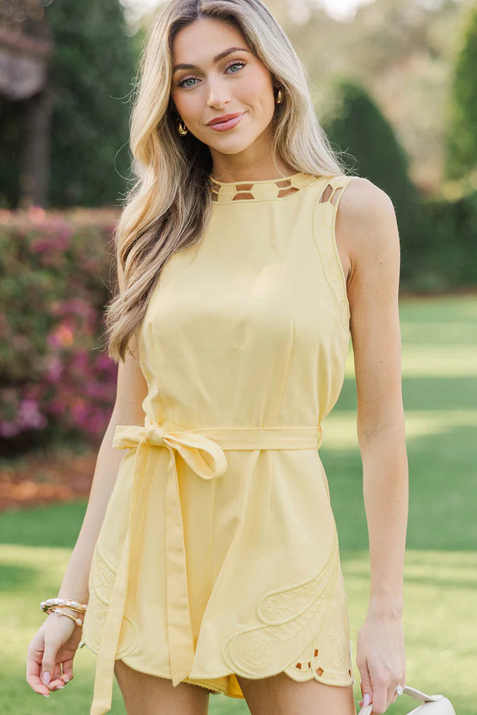 Sweet As Honey Yellow Romper | The Mint Julep Boutique