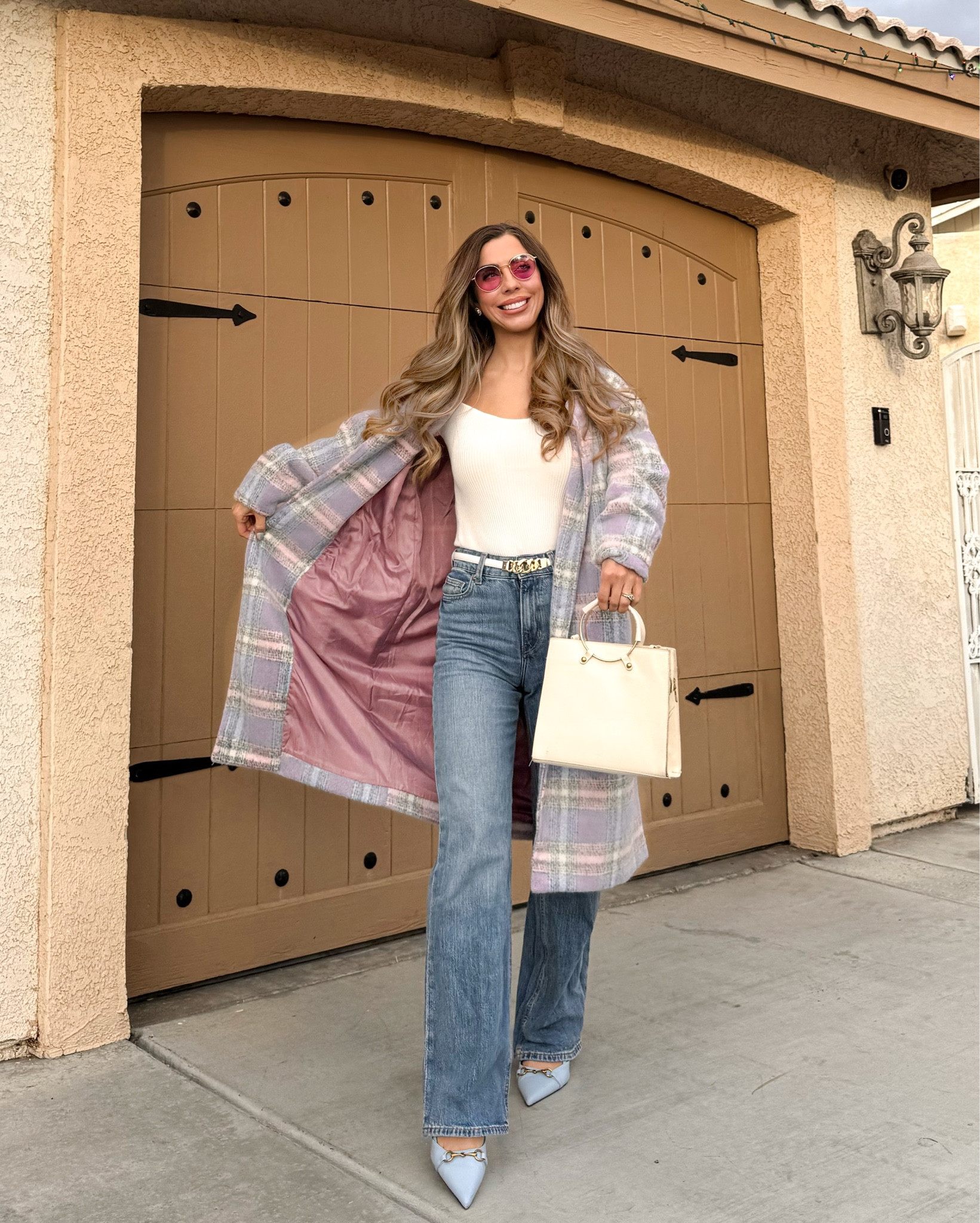 The perfect cotton candy swirled coat doesn’t ex….! Styled this pastel plaid coat with a classic white top, straight legged jeans, and pops of color with powder-blue heels and pink-tinted sunnies. Links to everything are in my bio! #OOTD #WinterStyle

#LTKFindsUnder100 #LTKStyleTip #LTKBeauty