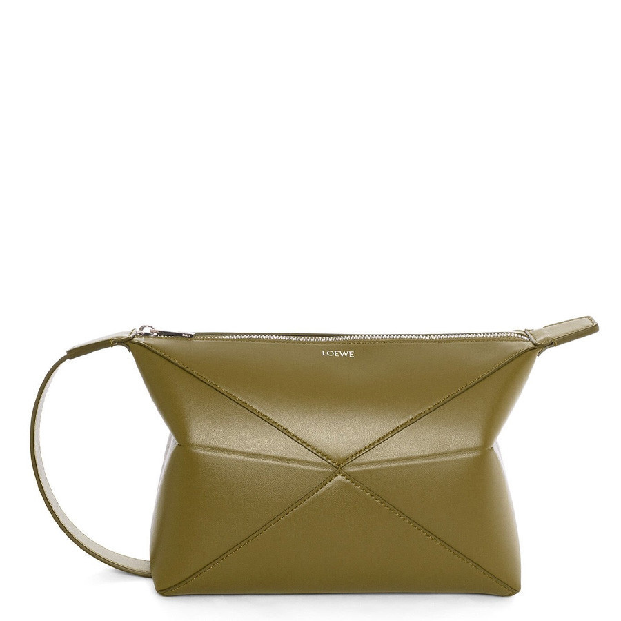 Loewe Puzzle Fold Wash Bag - Olive | Jomashop.com & JomaDeals.com