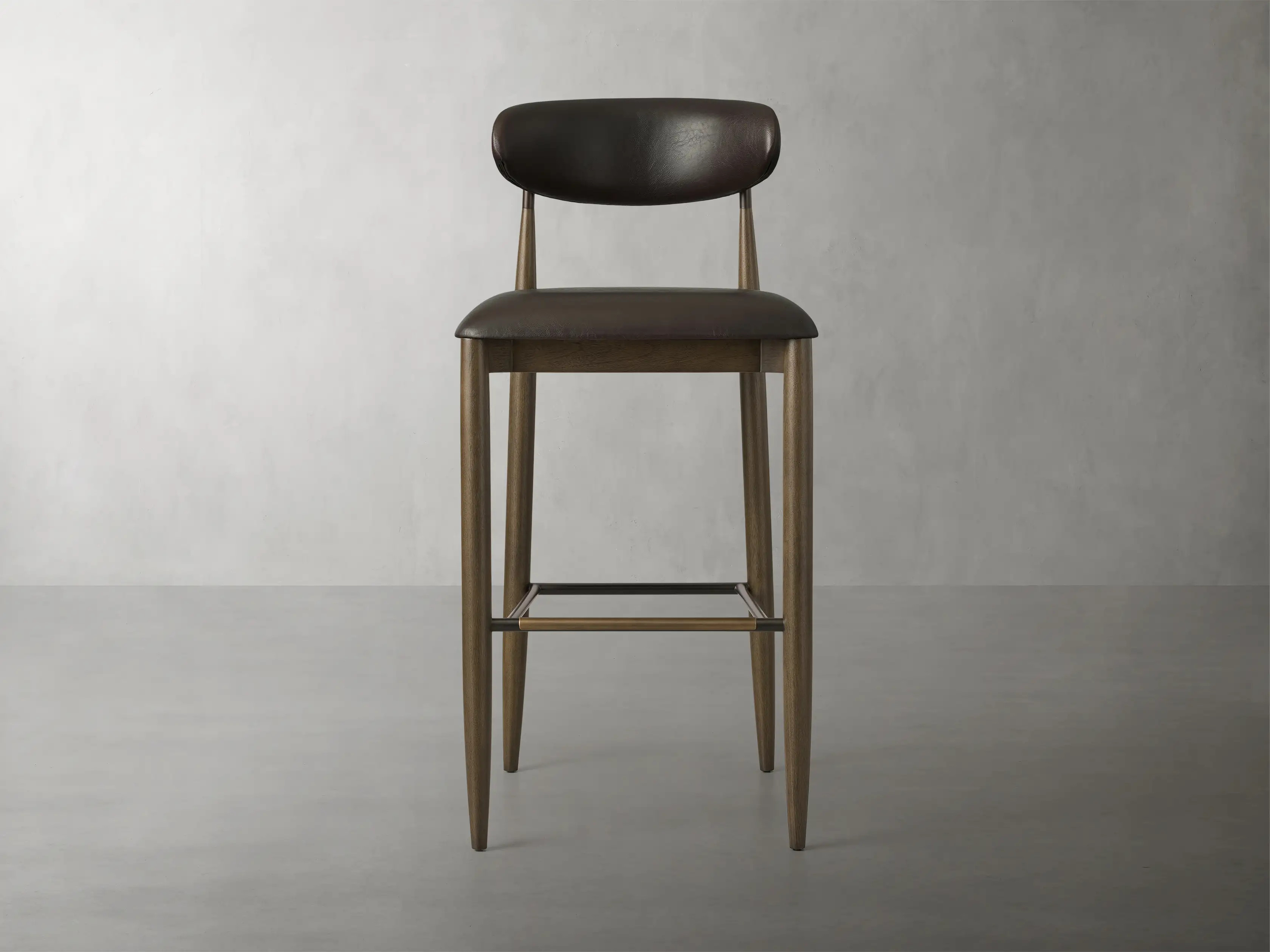 Jagger Faux Leather Armless Stool | Arhaus | Arhaus