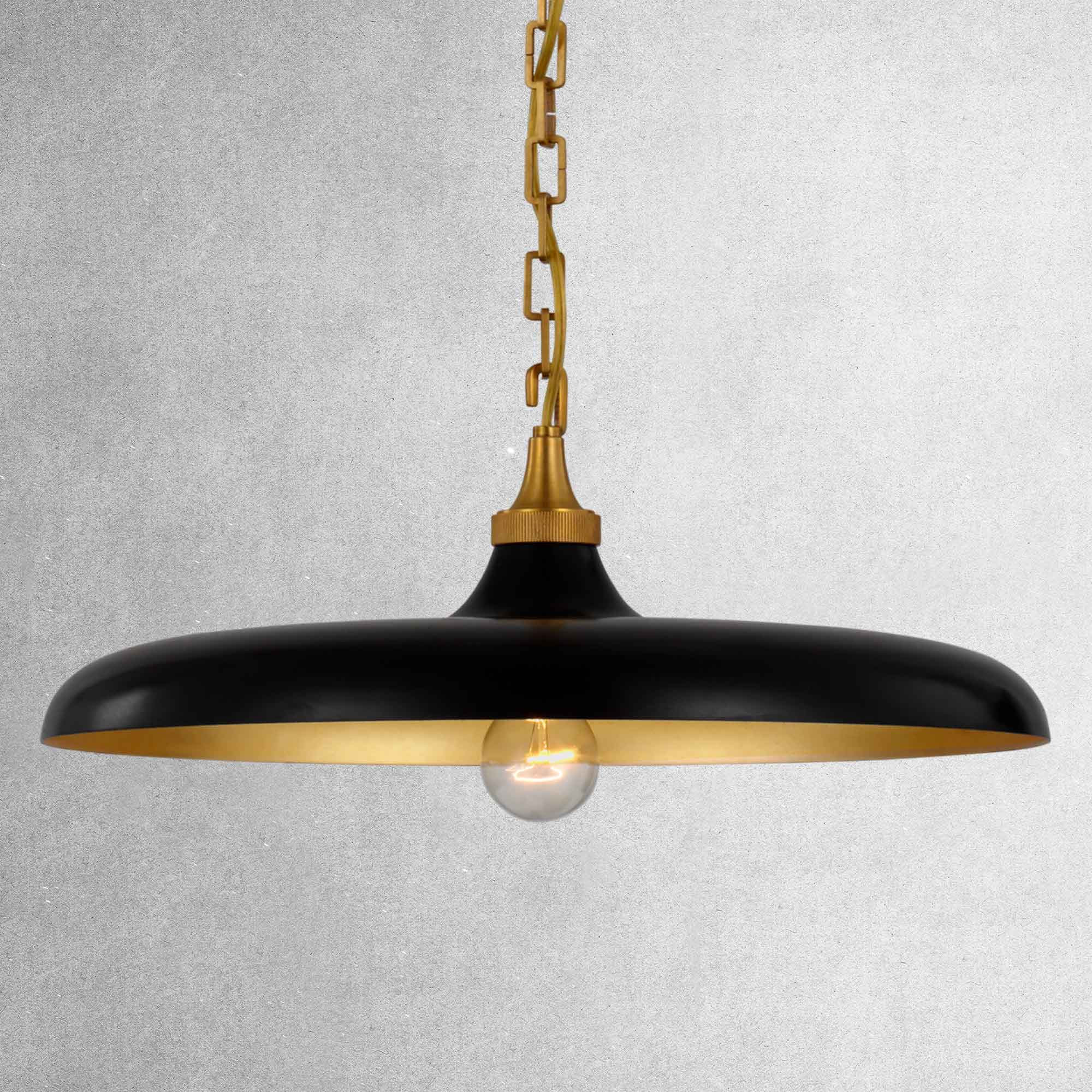Raven Black Dome Pendant Light | Rowabi