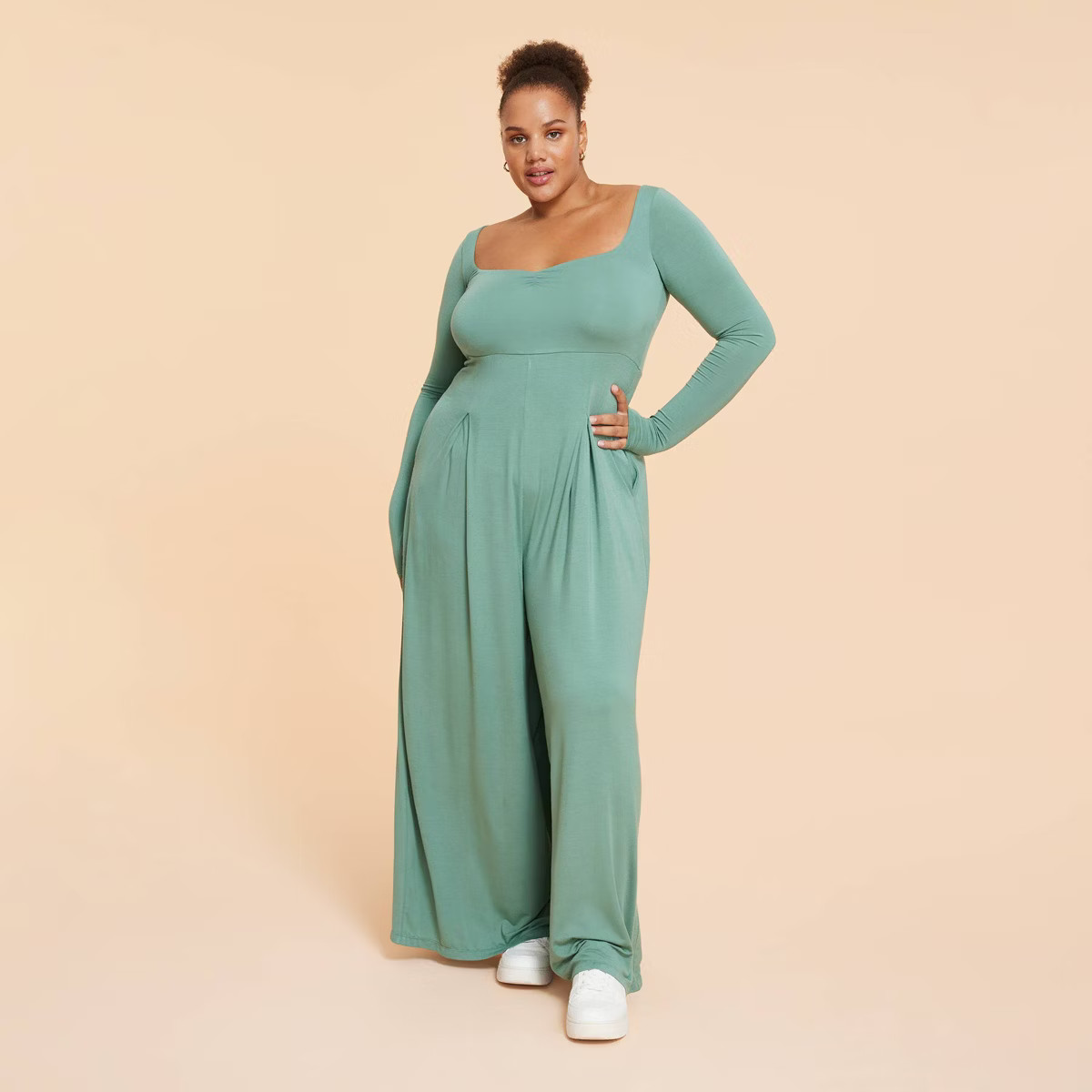 Blogilates Women's Sweetheart Wide-Leg Jumpsuit | Target