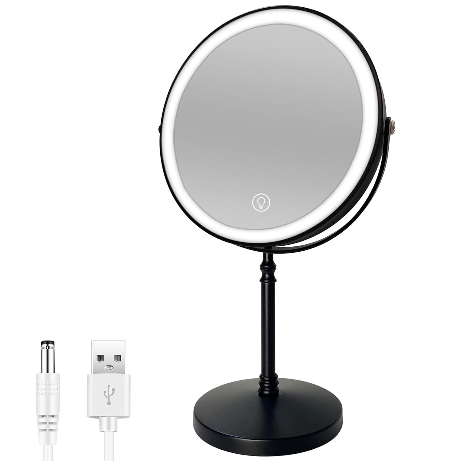 AMZTOLIFE 8" Lighted Makeup Mirror, 1X/10X Magnifying Vanity Mirror with Lights, 3 Color Lighting... | Amazon (US)