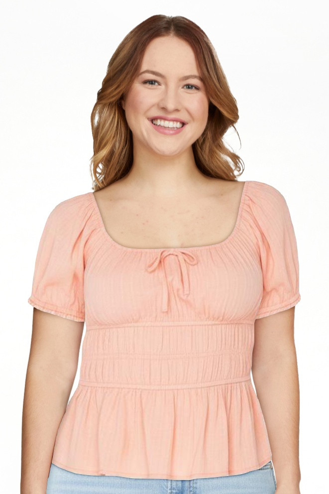 The Celebrity Pink Women's and Women's Plus Puff Sleeve Top, Sizes XS-XXXL | Walmart (US)