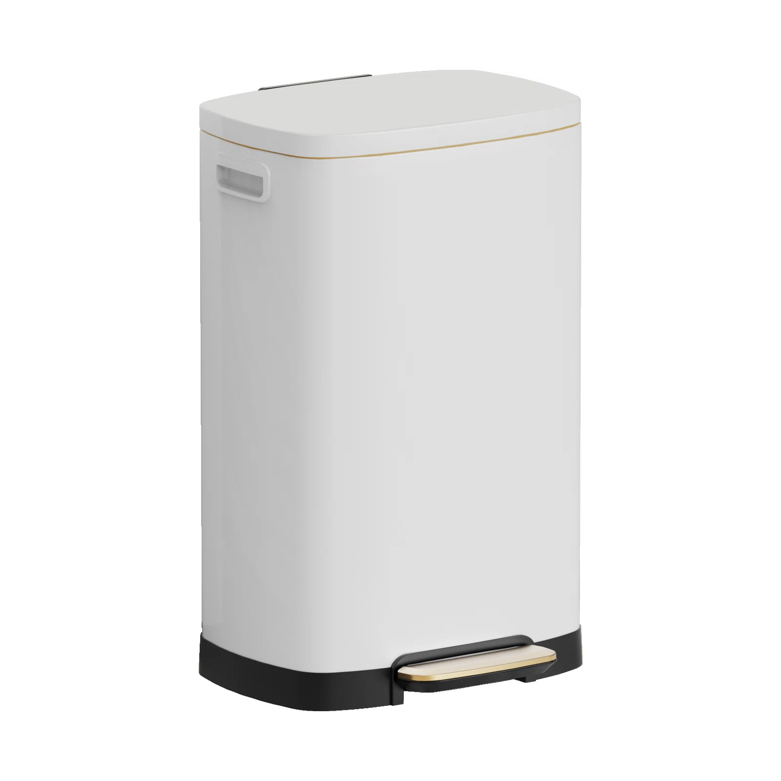 Ksskss Kitchen Step Trash Can With Lid, 13 Gallon / 50 Liter Stainless Steel Garbage Bin With Rem... | Wayfair North America