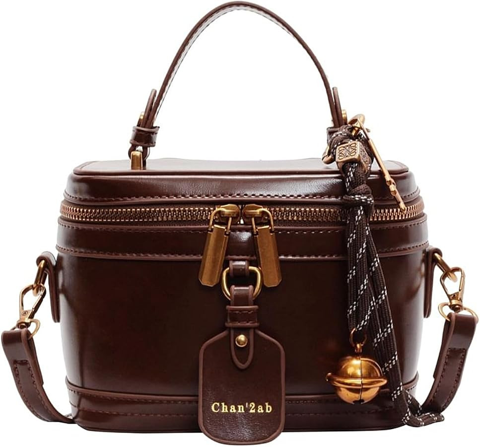 Quilted Crossbody Bags for Women Small Vintage Square Box Purse Boho Shoulder Handbags with Chain and Zipper | Amazon (US)
