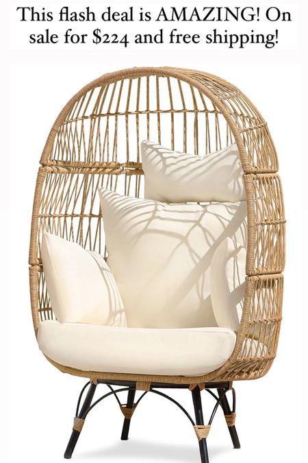 This large egg chair is on a flash deal…now on sale for $224 AND free shipping! Don’t miss this deal if you have been wanting one of these chairs. 4.8 stars and great reviews!

#LTKsalealert #LTKfamily #LTKhome