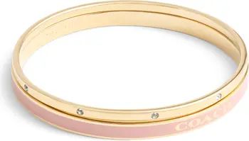 COACH Crystal & Enamel Set of 2 Bangle Bracelets | Nordstrom | Nordstrom