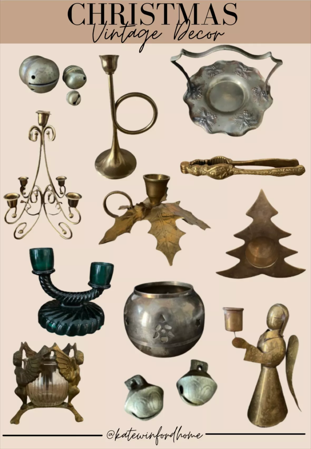 Lot Vintage & Antique Brass Decorative Items