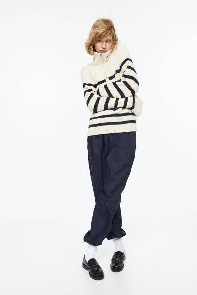 Rib-knit Half-zip Sweater | H&M (US + CA)