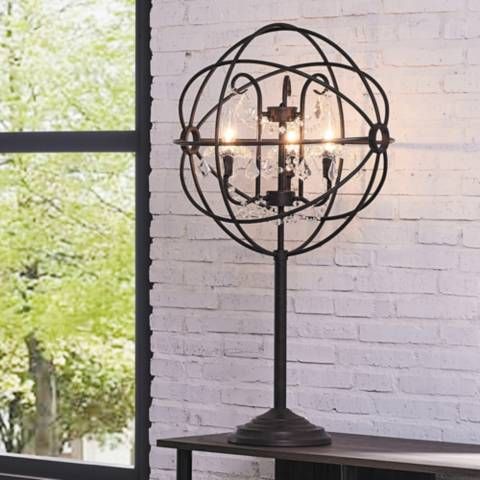 Lite Source Winona Antique Bronze Chandelier Table Lamp | Lamps Plus