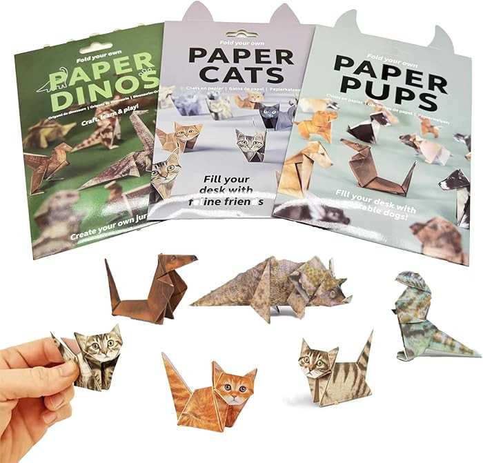 50 Sheets DIY Paper Cats, Origami Paper Kit to Fold Cute Cat Figures, Desk Origami Cats Decoratio... | Amazon (US)