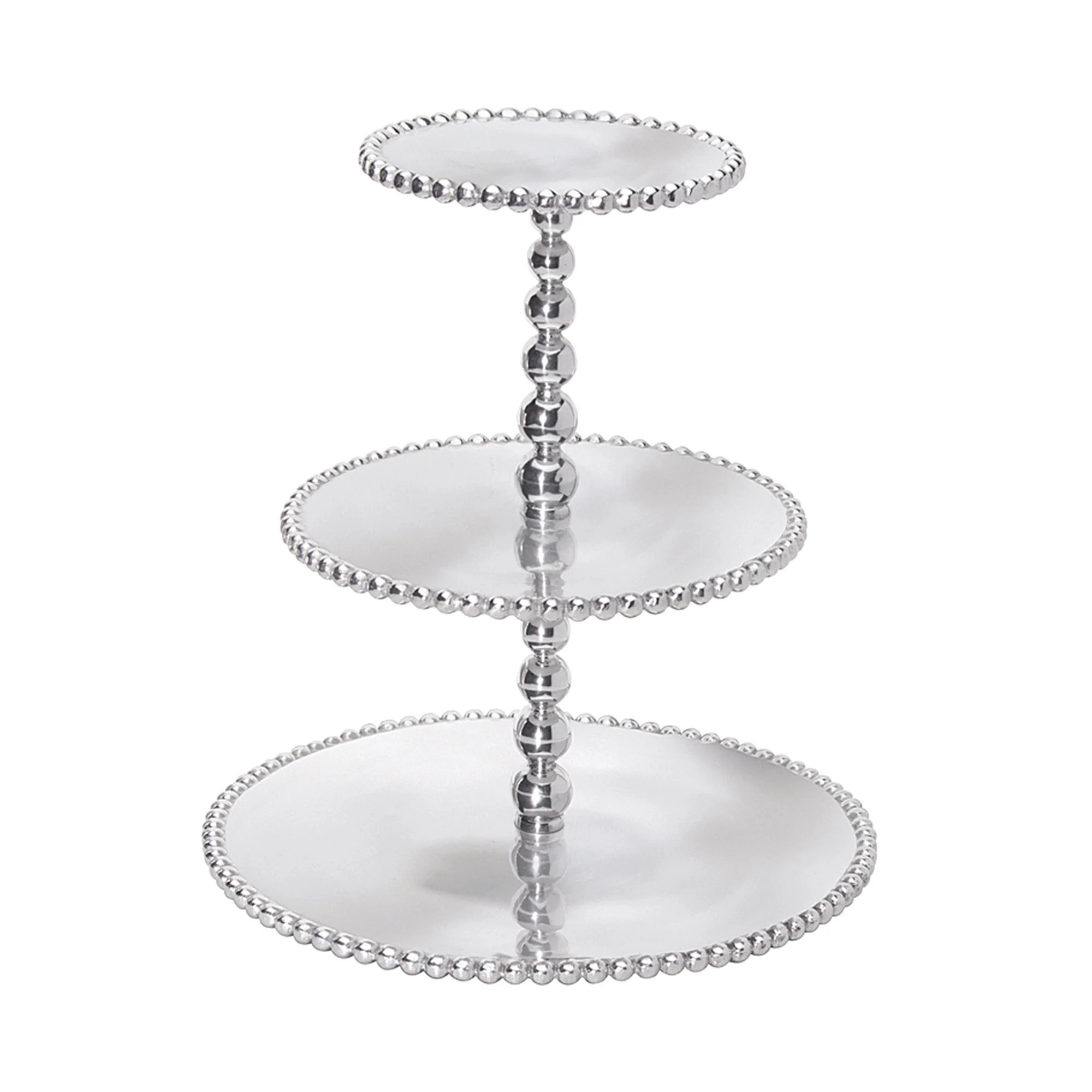 Pearled 3-Tiered Cupcake Server | Mariposa