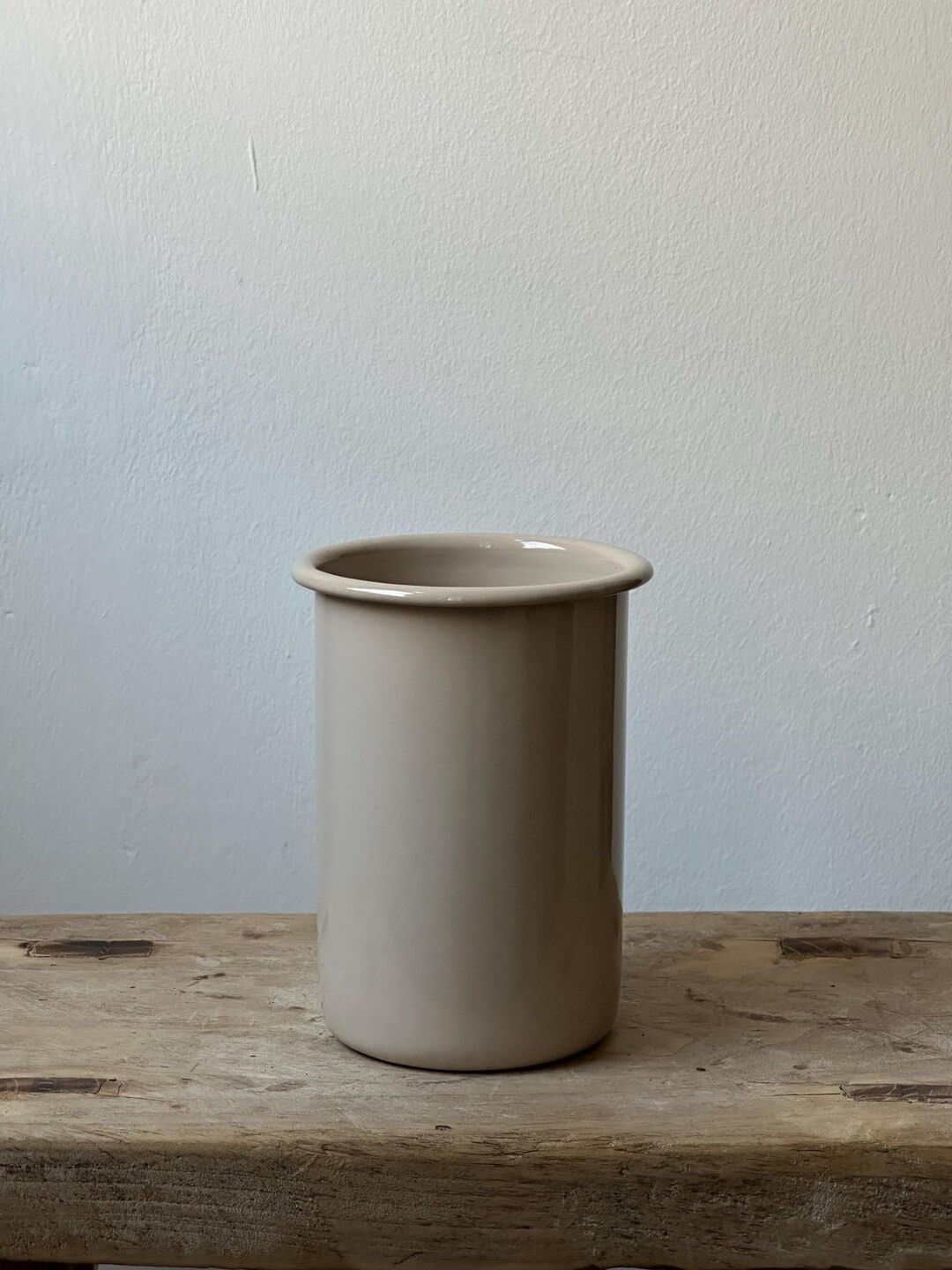 Vintage French Enamel Pot, Antique Ironstone Stoneware Confit Pot, Utensil Holder, Herb Planter, ... | Etsy (US)